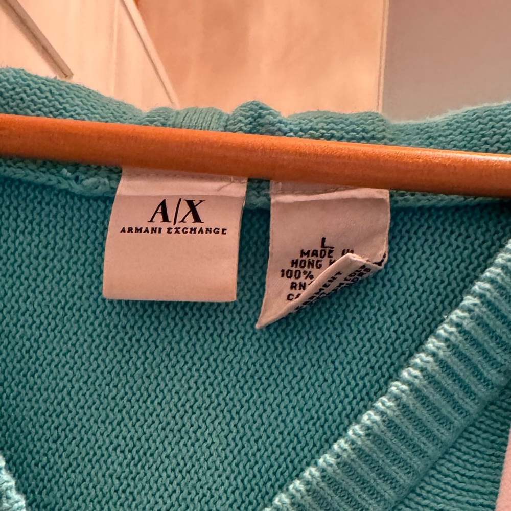 Armani Exchange Teal Knit Sweater - Picture 3 of 6